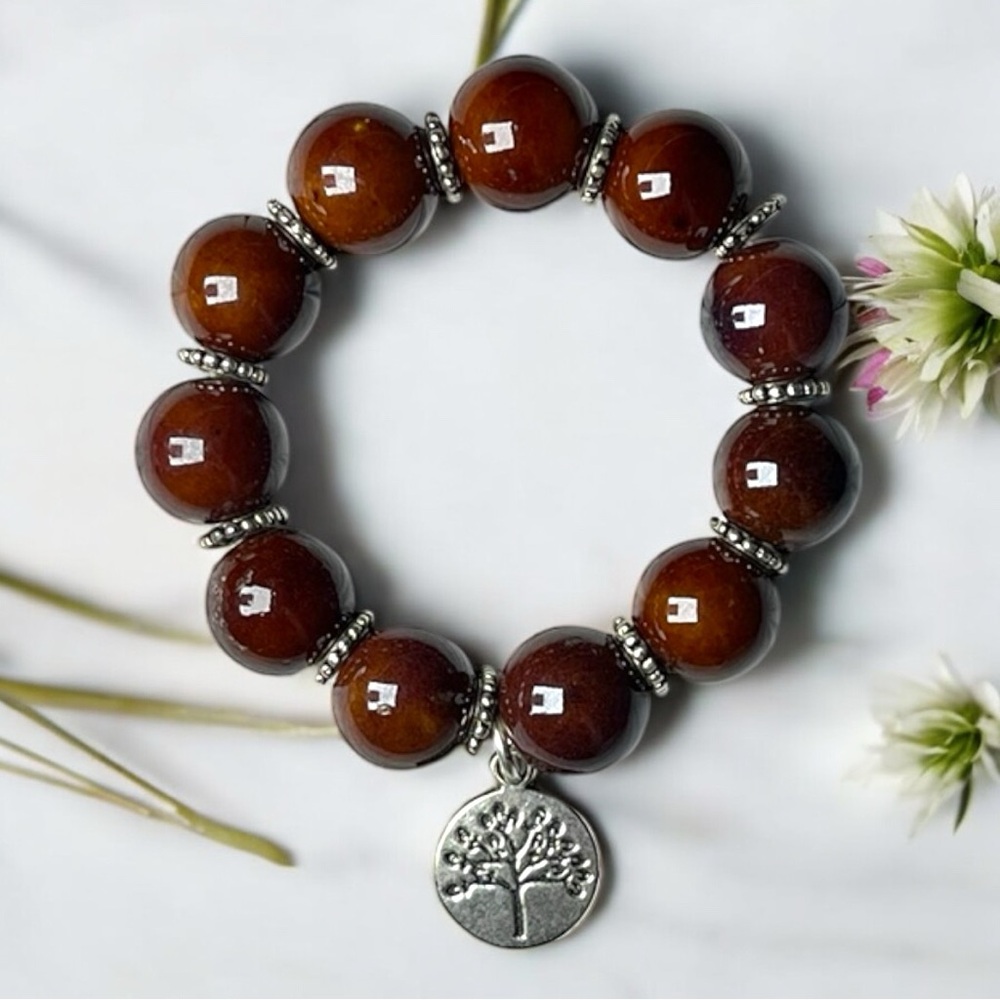 Brown Pietersite Beaded Bracelet